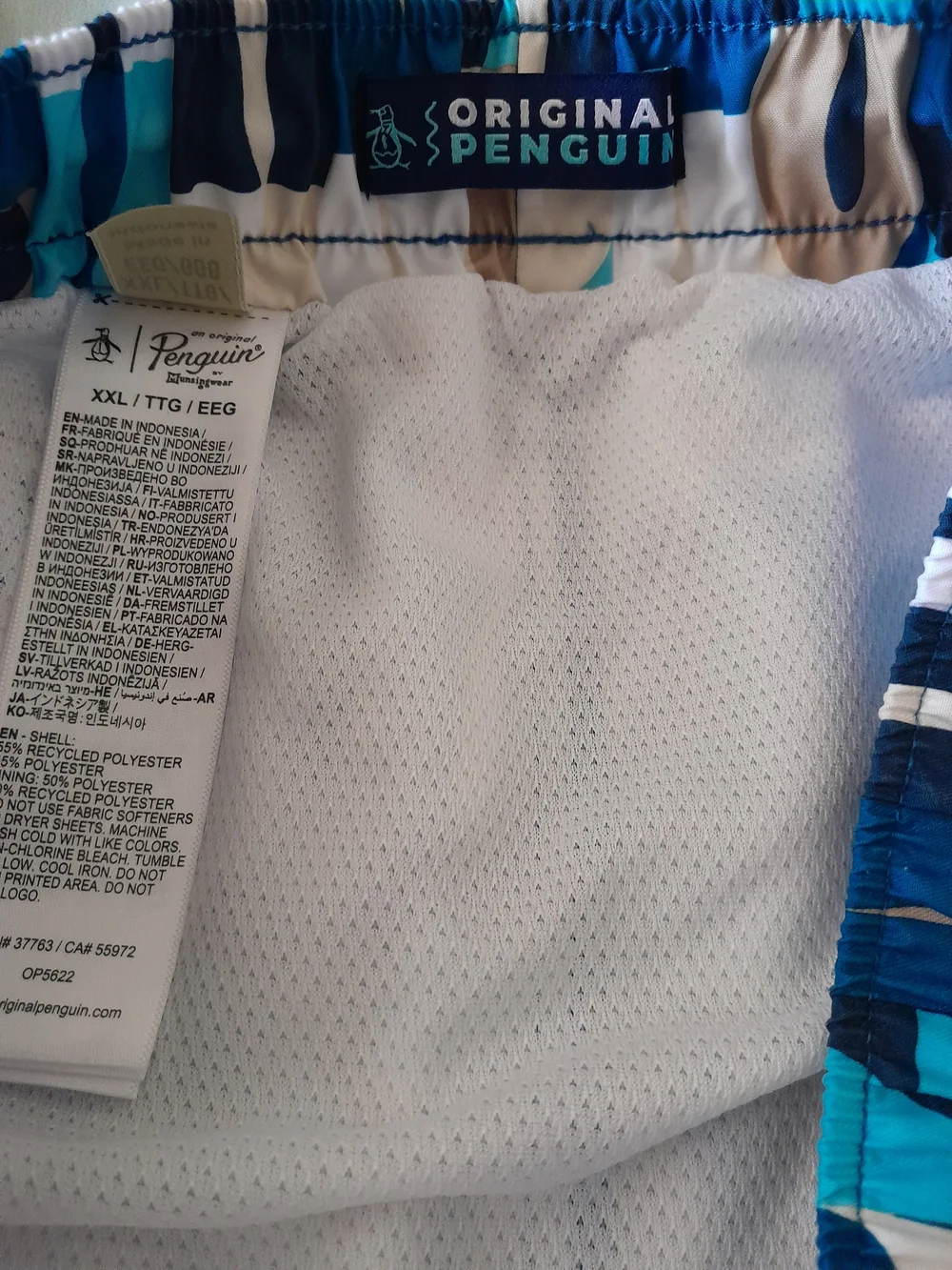 Original Penguim Men's Logo Board Short Swim Trunks Vallarta Blue XXL